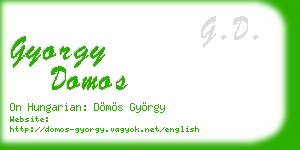 gyorgy domos business card