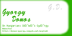 gyorgy domos business card